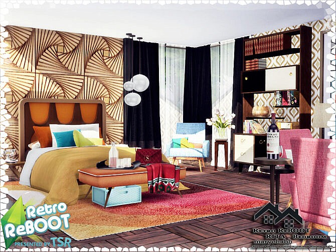 Retro RITA Bedroom by marychabb at TSR