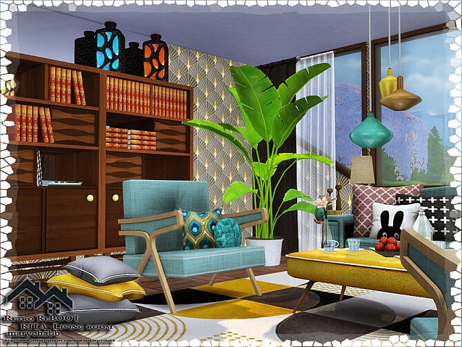 Retro RITA Living Room by marychabb at TSR