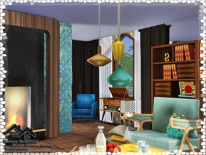 Retro RITA Living Room by marychabb at TSR