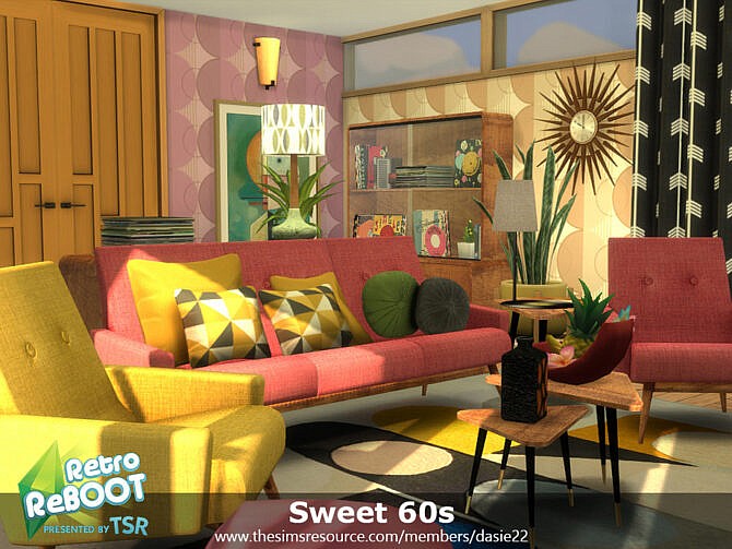 Retro Sweet 60s Living Room by dasie2 at TSR