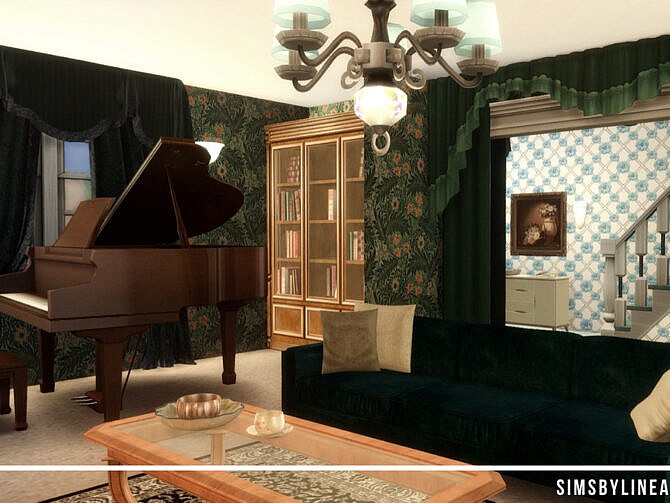 Retro Wheatley Living Room by SIMSBYLINEA at TSR