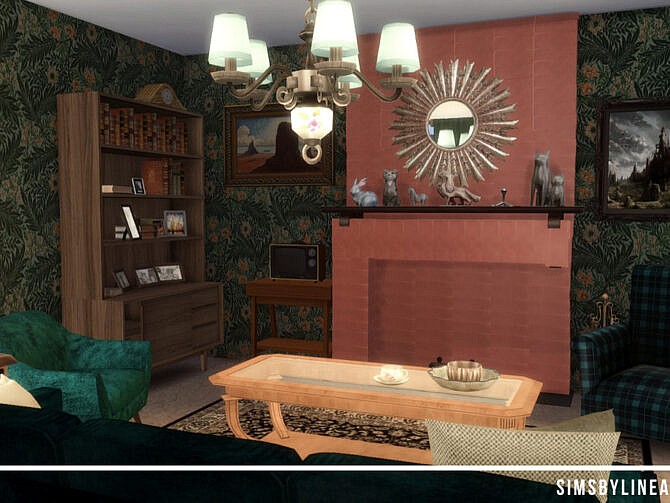 Retro Wheatley Living Room by SIMSBYLINEA at TSR