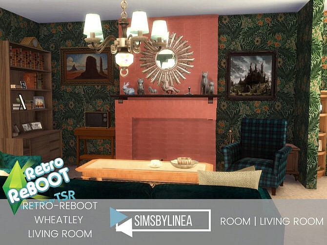 Retro Wheatley Living Room by SIMSBYLINEA at TSR