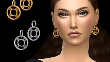 Roman numeral drop earrings by NataliS at TSR