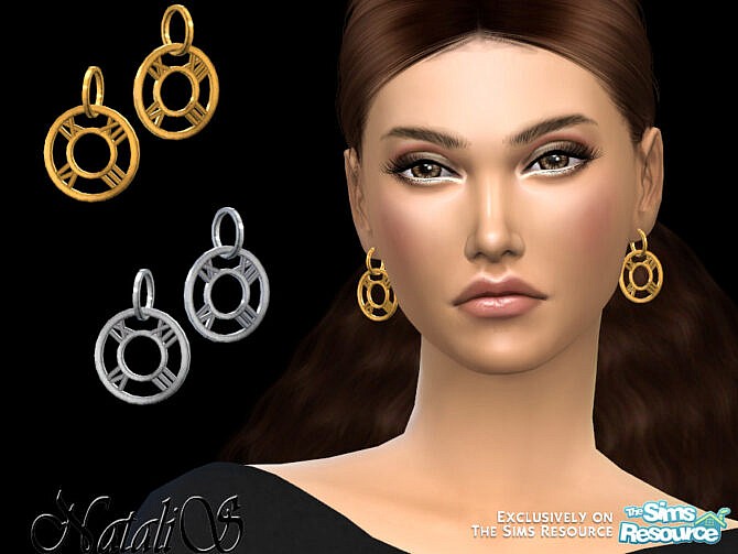 Roman numeral drop earrings by NataliS at TSR