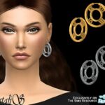 Roman numeral hoop earrings by NataliS at TSR