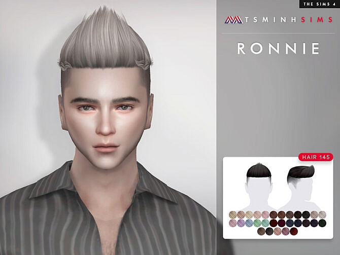 Ronnie Hair 145 by TsminhSims at TSR