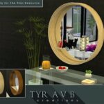 Round Mirror with Functional Glass Shelf by TyrAVB at TSR