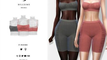 Ruched Strappy Crop Top by Bill Sims at TSR