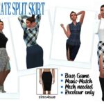 SENTATE’S SPLIT SKIRT at Sims4Sue