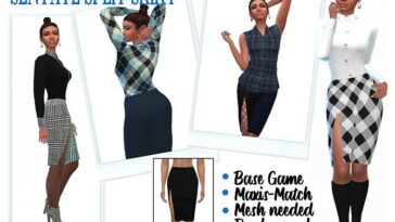 SENTATE’S SPLIT SKIRT at Sims4Sue