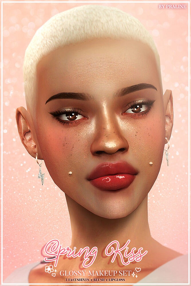 SPRING KISS Glossy Makeup Set at Praline Sims