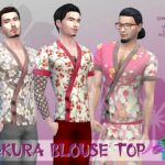 Sakura Blouse Top by SimmieV at TSR