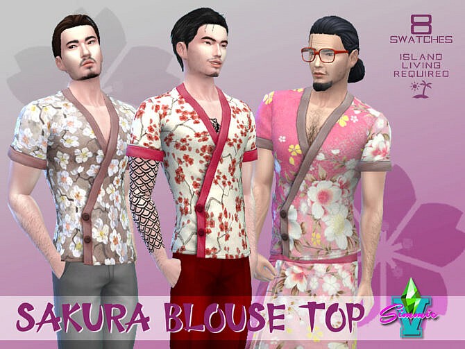 Sakura Blouse Top by SimmieV at TSR