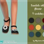 Sandals with flower by MysteriousOo at TSR