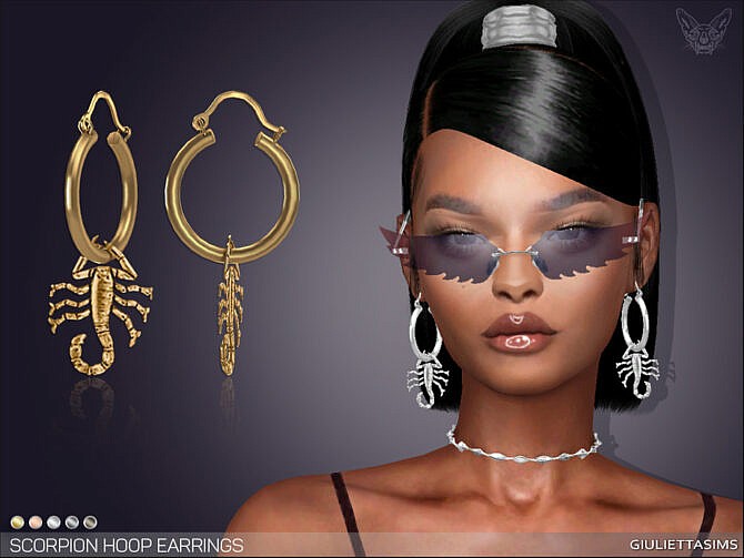 Scorpion Hoop Earrings by feyona at TSR