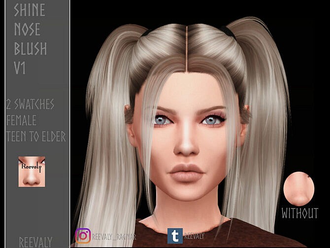 Shine Nose Blush V1 by Reevaly at TSR