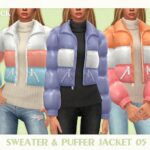 Sweater & Puffer Jacket 05 by Black Lily at TSR