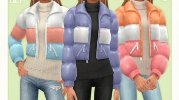 Sweater & Puffer Jacket 05 by Black Lily at TSR