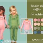 Sweater with ruffles by MysteriousOo at TSR