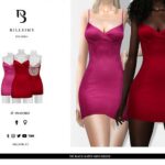 Tie Back Satin Mini Dress by Bill Sims at TSR