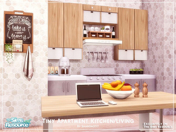 Tiny Apartment Kitchen/Living Room by sharon337 at TSR
