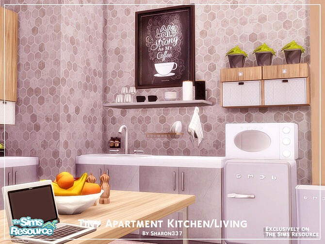 Tiny Apartment Kitchen/Living Room by sharon337 at TSR
