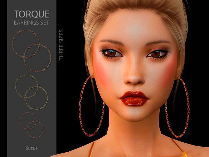 Torque Earrings Set by Suzue at TSR