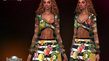 Tutti frutti dress by jomsims at TSR