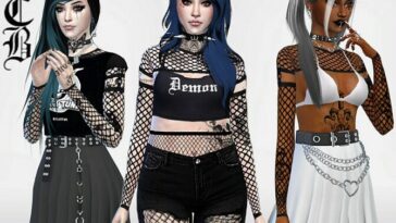 Varis Fishnet Shirt by MaruChanBe at TSR