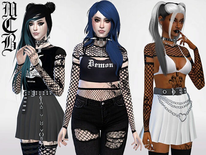 Varis Fishnet Shirt by MaruChanBe at TSR