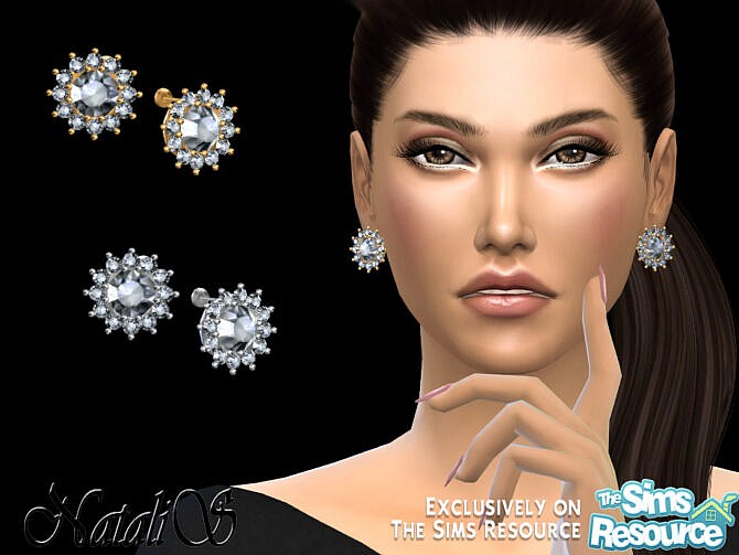 Vintage inspired diamond earrings by NataliS at TSR