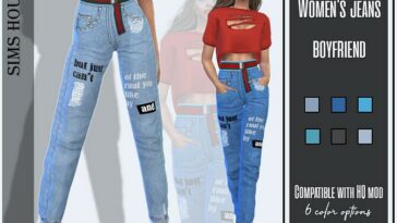 Women’s jeans boyfriend by Sims House at TSR