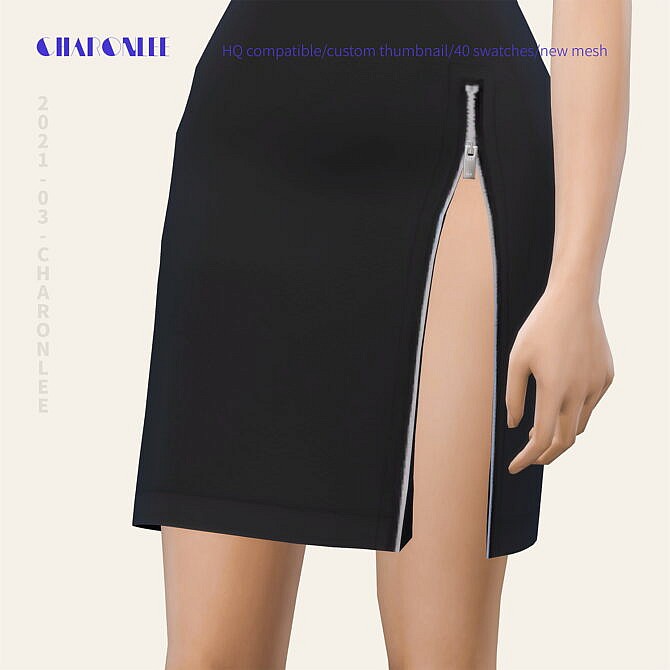 Zipped Mini Dress at Charonlee
