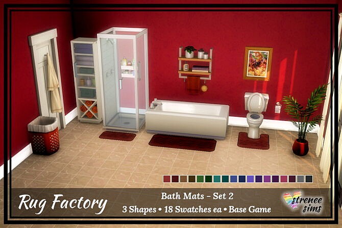 Rug Factory: Bath Mat Set at Strenee Sims