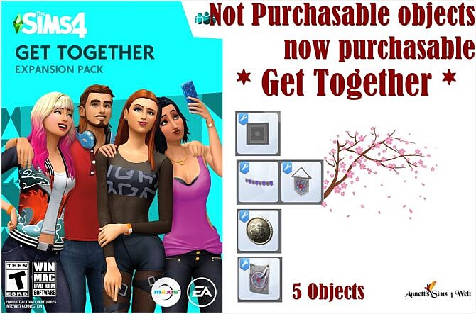 Not Purchasable objects now purchasable * Get Together at Annett’s Sims 4 Welt