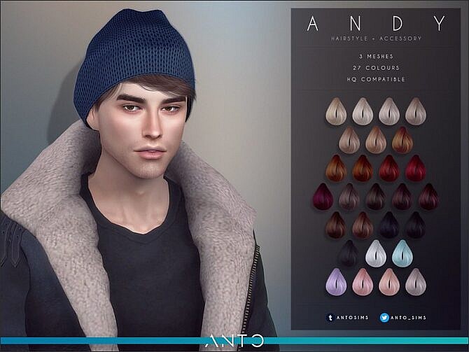 Andy hair with beanie by Anto at TSR