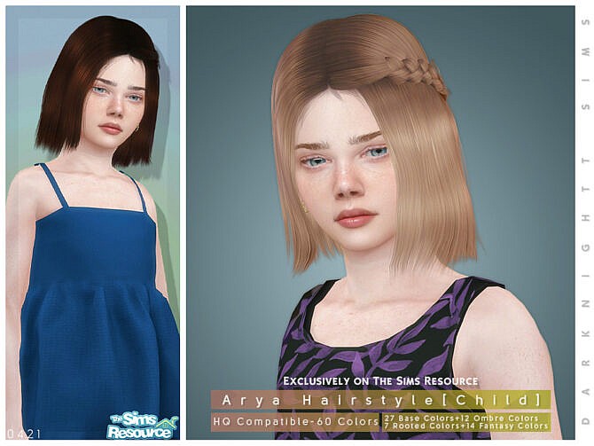 Arya Hairstyle [Child] by DarkNighTt at TSR