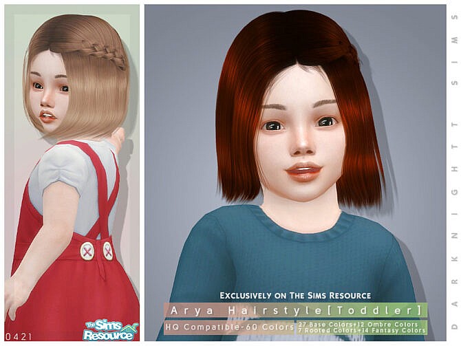 Arya Hairstyle [Toddler] by DarkNighTt at TSR