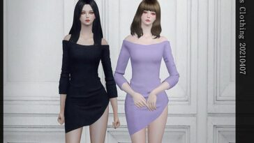 Assymetrical dress 20210407 by Arltos at TSR