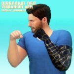 Bucky Barnes metal arm tattoo by winter-soldier at Mod The Sims 4