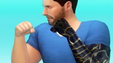 Bucky Barnes metal arm tattoo by winter-soldier at Mod The Sims 4