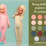 Bunny knitted pajamas by MysteriousOo at TSR