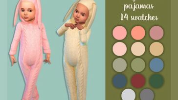 Bunny knitted pajamas by MysteriousOo at TSR