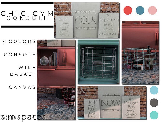 Chic Gym Console set by simspaces at TSR