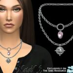 Coin pendant chain necklace by NataliS at TSR