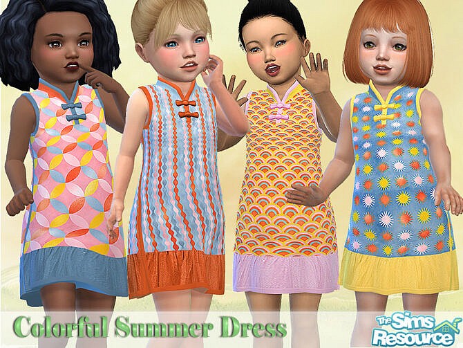 Colorful Summer Dresses by Pelineldis at TSR