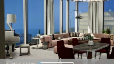 Contemporary Living Room by SIMSBYLINEA at TSR