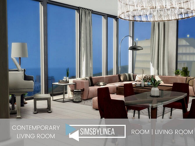 Contemporary Living Room by SIMSBYLINEA at TSR