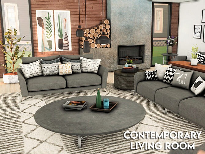 Contemporary Living Room by xogerardine at TSR